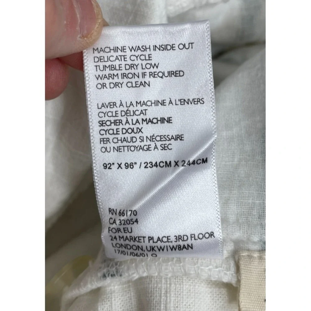 Anthropologie Tasseled Araya Duvet Cover Queen 100% Cotton Boho